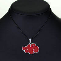 Wholesale 20Pcs Cosplay Necklace Leaf Konoha Village Logo Akatsuki Organization Red Cloud Pendant Necklaces Jewelry