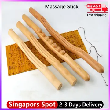 Wooden Guasha Scraping Stick Massage Tools Wood Guasha Tool For Waist Legs  US**
