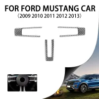 3ชิ้นฝาพวงมาลัยคาร์บอนไฟเบอร์สำหรับ Ford Mustang 2009 2010 2011 2012 2013แม่พิมพ์ภายในอุปกรณ์เสริมรถยนต์