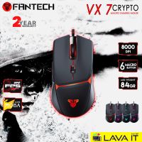 สินค้าขายดี!!! FANTECH CRYPTO Macro Key Gaming Mouse รุ่น VX7 เมาส์เกมมิ่ง แฟนเทค ความแม่นยำปรับ DPI 200-8000 ตั้งค่า มาโครได้ ที่ชาร์จ แท็บเล็ต ไร้สาย เสียง หูฟัง เคส ลำโพง Wireless Bluetooth โทรศัพท์ USB ปลั๊ก เมาท์ HDMI .