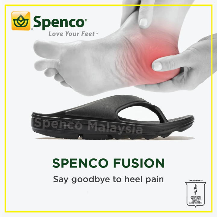 100 Original Spenco Men Fusion Fade Black Orthotic Arch Support Spur