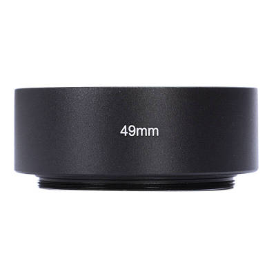 Metal Lens Hood Cover for 49mm Filter/Lens