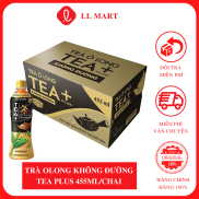 Thùng 24 Chai Trà O long Không Đường Tea Plus 455ml Chai