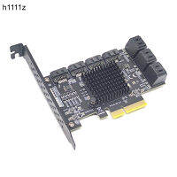 Chia Mining PCIE การ์ด SATA อะแดปเตอร์10พอร์ต SATA 3.0ถึง PCIe3.0การ์ดเอ็กซ์แพนชัน X4 SATA 3 III PCI-e PCI Express SATA3.0 Controller