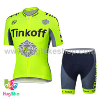 ชุดจักรยานแขนสั้นทีม Tinkoff SAXO 16 (01) สีเขียว