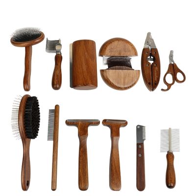 Pet Dog Cat Comb Antique Solid Wood Many Styles Combs Bath Brush Remove Floating Hair Flea Combs Pet Grooming Cleaning Supplies