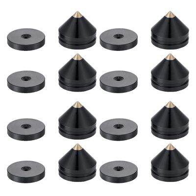 8 Set Speaker Stand Feet Foot Pad Aluminium Alloy Metal Spikes Cone Floor Foot Nail