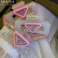 MIAOYA P กิ๊ฟติดผมสีชมพูเจ้าหญิงสำหรับผู้หญิง MODE Korea เครื่องประดับผมอะคริลิคสำหรับเป็นของขวัญวันเกิดในฤดูร้อน