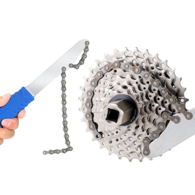 TOOPRE Bike Freewheel Wrench Sprocket Removal with Chain Whip BICYCLE Repair Tool Long Handle Cassette Remover Flywheels Spanner