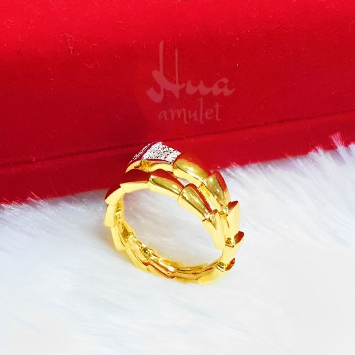 f54-แหวนทองล้อมเพชร-แหวนบุลการีหัวล้อมเพชร-แหวนทองฝังเพชร-ชุบเศษทองเยาวราชแท้-ทองไมครอน-ทองโคลนนิ่ง