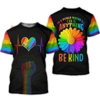 2023 เสื้อยืด Unisex ชายเลสเบี้ยนพิมพ์ 3D เสื้อยืด LGBT ด้านบนลำลองรอบคอแขนสั้นเสื้อยืดกลางแจ้ง Camisetas ทุกวัน