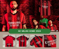 Official เสื้อฟุตบอล เอซี มิลาน ชุดเหย้า ฤดูกาล 2023/2024 เกรดแฟนบอล AC MILAN Home 2023/2024 ( FAN VERSION )