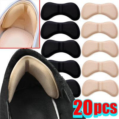 20pcs Sponge Heel Pads Women Anti-wear Cushion High Heels Shoes Sticker Foot Care Pain Relief Liner Grips Insole Insert Pads Shoes Accessories