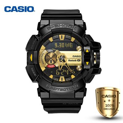 Casio G-Shock นาฬิกาข้อมือผู้ชาย สายเรซิน รุ่น GMIX GBA-400-1A9  สีดำ/ทอง