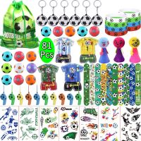 81 Pack Soccer Ball Themed Toys Football Accessories Jewelry Bracelet Set for Kids Birthday Party Favors Baby Shower Giveaway