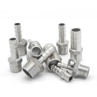 สแตนเลสชาย BSP 1/8 "1/2" 1/4 "3/4" เกลียวท่อ Barb ท่อหาง Connector 6 มม. ถึง 25 มม. เครื่องมืออุปกรณ์เสริม-Cailine