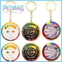 PETIBAG หมุนได้หมุนได้ พวงกุญแจเข็มทิศสี ของขวัญเครื่องประดับอัญมณี โลหะสำหรับตกแต่ง แผ่นป้ายสัญลักษณ์ ของใหม่ ความแปลกใหม่ หมุดเคลือบอีนาเมล ถุงใส่ของ