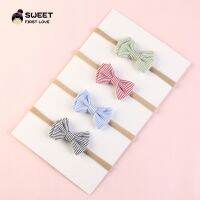 [COD] Foreign trade handmade European and fashion cute fabric pinstripe double-layer mini bow cross-border childrens hair accessories