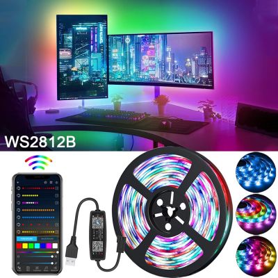 LED Strip Light WS2812B RGB Led Tape Bluetooth App Control Chasing Effect Lights TV Backlight Home Party Decoration LED Strip Lighting