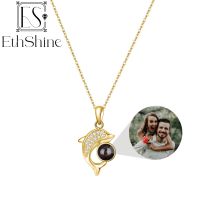㍿☋♙  ETHSHINE 925 Projection Photo Custom Necklace Personalized Gold Plated Necklaces Girlfriend