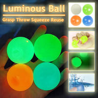 510pcs Luminous Sticky Ball Toys 4.5cm Sticky Wall Home Party Games Glow in the Dark Novelty Toys Decompression Squeeze Toy