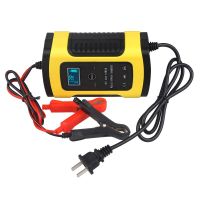 ZZOOI All-intelligent Repairable Lead Acid Battery Charger 12V 6A Motorcycle Battery Charger LCD Display Pulse Repair Battery Charger