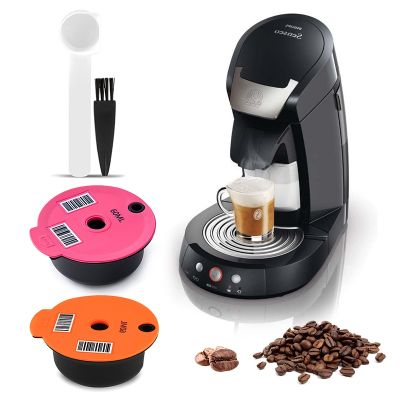 【YF】 60ml/180ml cápsulas de café reusáveis para a máquina bosch-s tassimo filtro recarregável pod com colher escova ferramenta