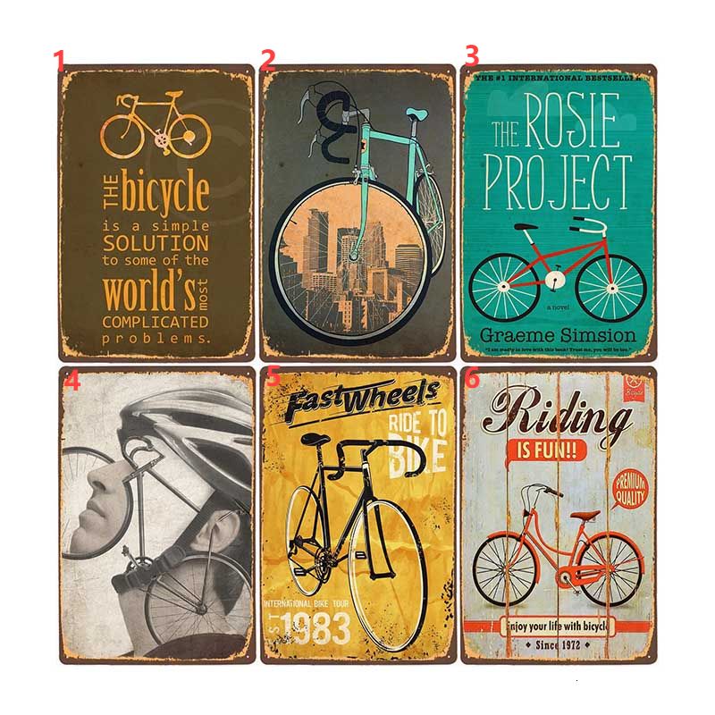 Emboss Tag Plaque Wall Decor Riding is Fun Enjoy Your Life with Bicycle Since 1972 Vintage Art Poster Metal Tin Sign