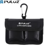 PULUZ LiPo Safe Bag ลิเธียม-แบตเตอรี่ถุงป้องกันความปลอดภัยป้องกันการระเบิดพร้อม Carabiner สำหรับกล้อง-แบตเตอรี่