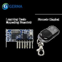 卍 GERMA RF 433mhz Transmitter 4 Button Remote Control Receiver Module Fixed EV1527 Decoding 4CH Output With Learning DIY Kit