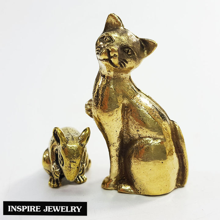 inspire-jewelry-แมวนำโชคทองเหลือง-จิ๋ว-2cm