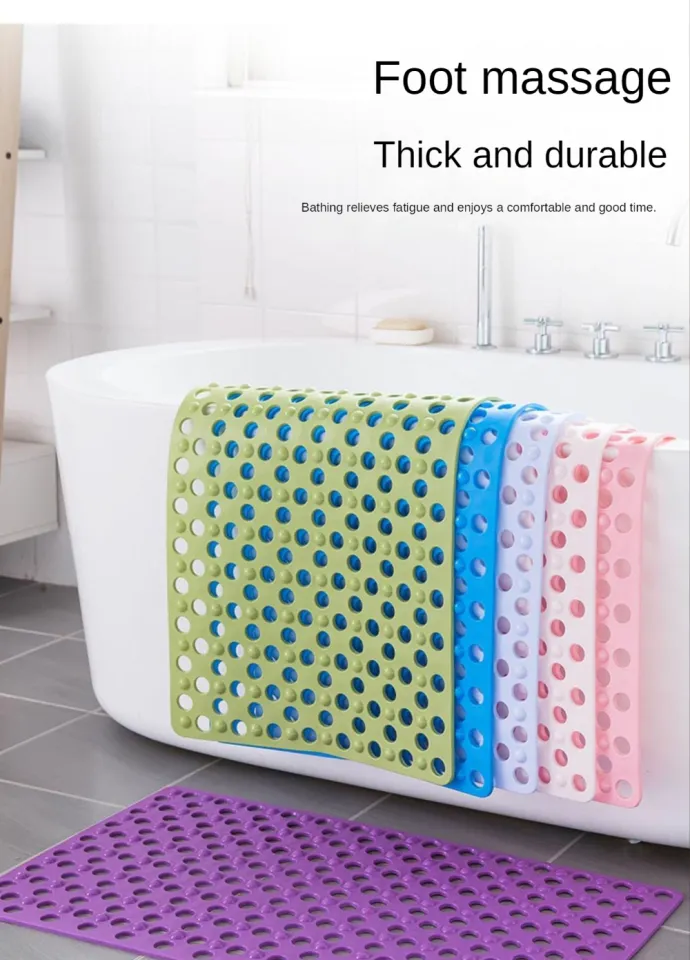 Homaxy Non-Slip Bathroom Bath Mat Soft PVC Anti-skid Shower Rug Waterproof  Carpet With Suction Cup Home Decoration