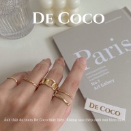 Set nhẫn nữ 5 chiếc basic màu vàng Gold De Coco DeCoco thumbnail