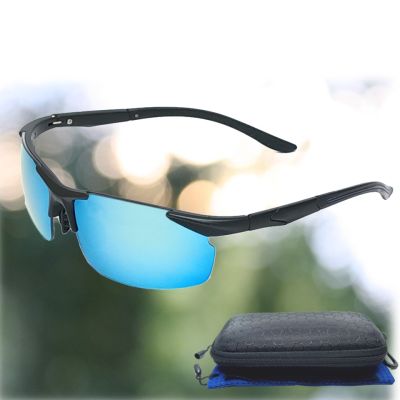 แว่นกันแดดโพลาไรซ์ผู้ชาย แว่นกันแดดกีฬากลางแจ้งแว่นตา UV400 น้ำหนักเบา ชัดเจนสบายตา แว่นจักรยาน แว่นใส่วิ่ง