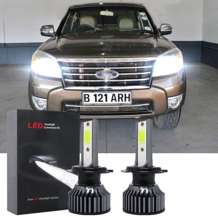 2PC Car Auto LED Headlamp HeadLight Light Bulbs 6000K For Ford Everest