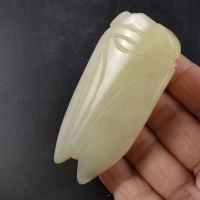 Jade Antique Xiuyan Jade Vintage Crafts Golden Cicada Knows Gaogu Jade Han Eight Knives Jade Pendant Wholesale