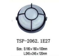 โคมไฟผนังภายนอก ทรงกรง บอดี้ดำ (Ex27) #วัสดุเป็นอลูมิเนียม# TSP (ราคาไม่รวมหลอด)