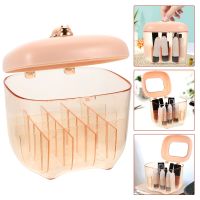 Lipstick Organizer Holder Stand Case Storage Lip Box Gloss Displaymakeup Rack Lidmulti Grid Delicate Container Lipgloss Mirror