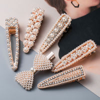 Stran CWwartFashion Crystal Pearl Hair Clip for Women Hair Accessories Rhinestone Hairpin Classic Rose Gold Hair Hair Pins Hair Hair Jewelry