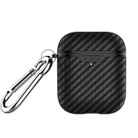 shuohaa170 Carbon Fiber Case for Compatible for Airpods 2 Protector Wireless Bluetooth Headphone Shockproof Cover