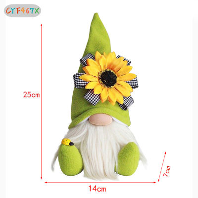 CYF Bee Day Cute Gnome With Sunflower Plush Doll Spring Gnomes Holiday Home Decoration Gnome Handmade 20/25cm
