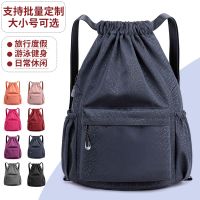 2023 new drawstring belt pocket custom backpack men and women light travel sports basketball bag storage backpack 〖WYUE〗