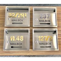 [สินค้าขายดี]  ตู้จดหมายสแตนเลส เกรด304  ตู้ไปรษณีย์ MAILBOX  คงทน (ราคาเฉพาะตู้ ไม่รวมเลขที่บ้าน)[รหัสสินค้า]279