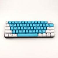 106 Keys สีฟ้าสีขาวข้อความเหมือนกับ PBT พิเศษปุ่มกด Backlit สองสีหมวกที่สำคัญสำหรับ MX สวิทช์