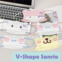 (50แผ่น) แมสผู้ใหญ่ V Shape Sanrio  แมสแฟชั่นแบบใช้แล้วทิ้ง