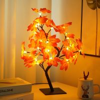 Upgraded Fairy Maple Tree Lamp LED Spirit Artificial Bonsai Tree Night Lights for Lighting Bedrooms Desktop Christmas Party