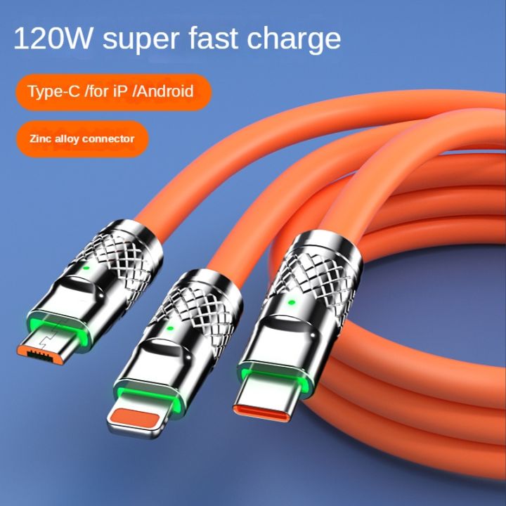 In Zinc Alloy Charger Cable W A Super Fast Charger Type C Liquid Silicone Cable Micro