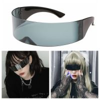 ☁ 1Pc Fashion Future Warrior Rimless Sunglasses Punk Retro Sun Glasses Vintage Gothic Sunglasses UV Protection Party Eyewear