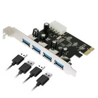 【☄New Arrival☄】 xuren5304977 การ์ดขยาย4พอร์ต Usb 3.0 Pci Pcie Usb 3.0ฮับต่อพ่วง4-พอร์ต Usb 3 0 Pci E Pcie Express 1x Usb3เพิ่มในการ์ด