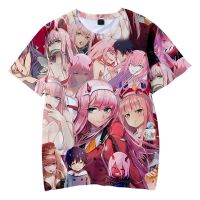 Darling In The Franxx T-Shirts Anime Girl Zero Two 3D Printed Streetwear Men Women Fashion Oversized T Shirt Harajuku Tees Tops